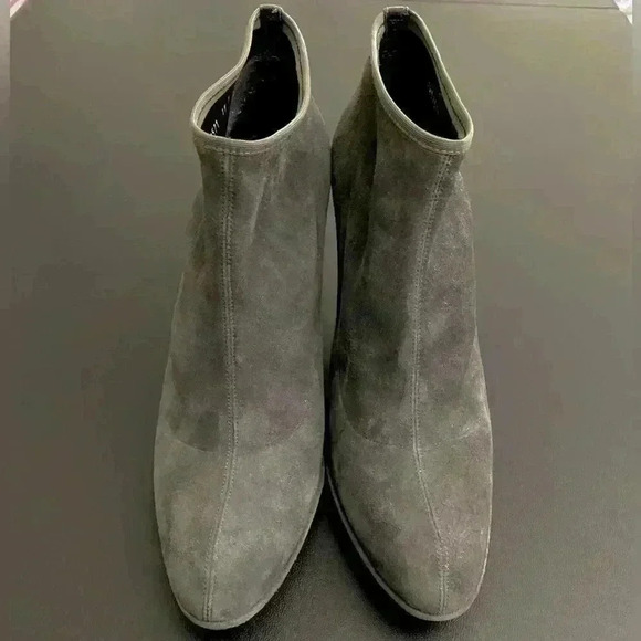 Stuart Weitzman Leather Suede Stretch Sock Booties Office Siren Corpcore - Picture 5 of 9